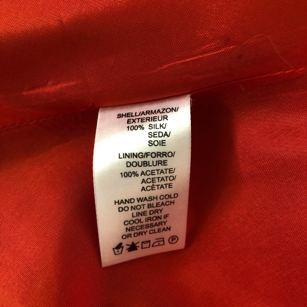 KENSIE red silk dress S - Picture 4 of 4